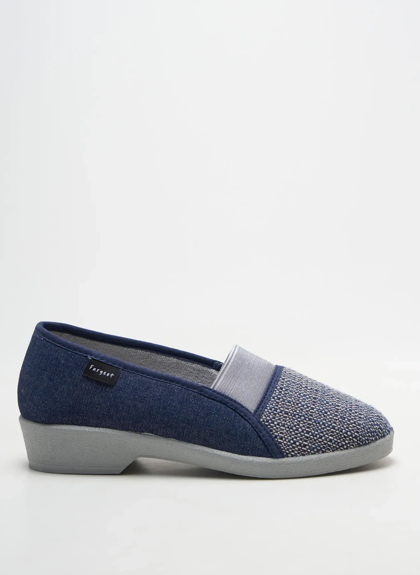 Chaussons/pantoufles Fargeot Bleu Talon Plat Jusqu'à 3cm