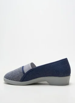 Chaussons/pantoufles Fargeot Bleu Talon Plat Jusqu'à 3cm