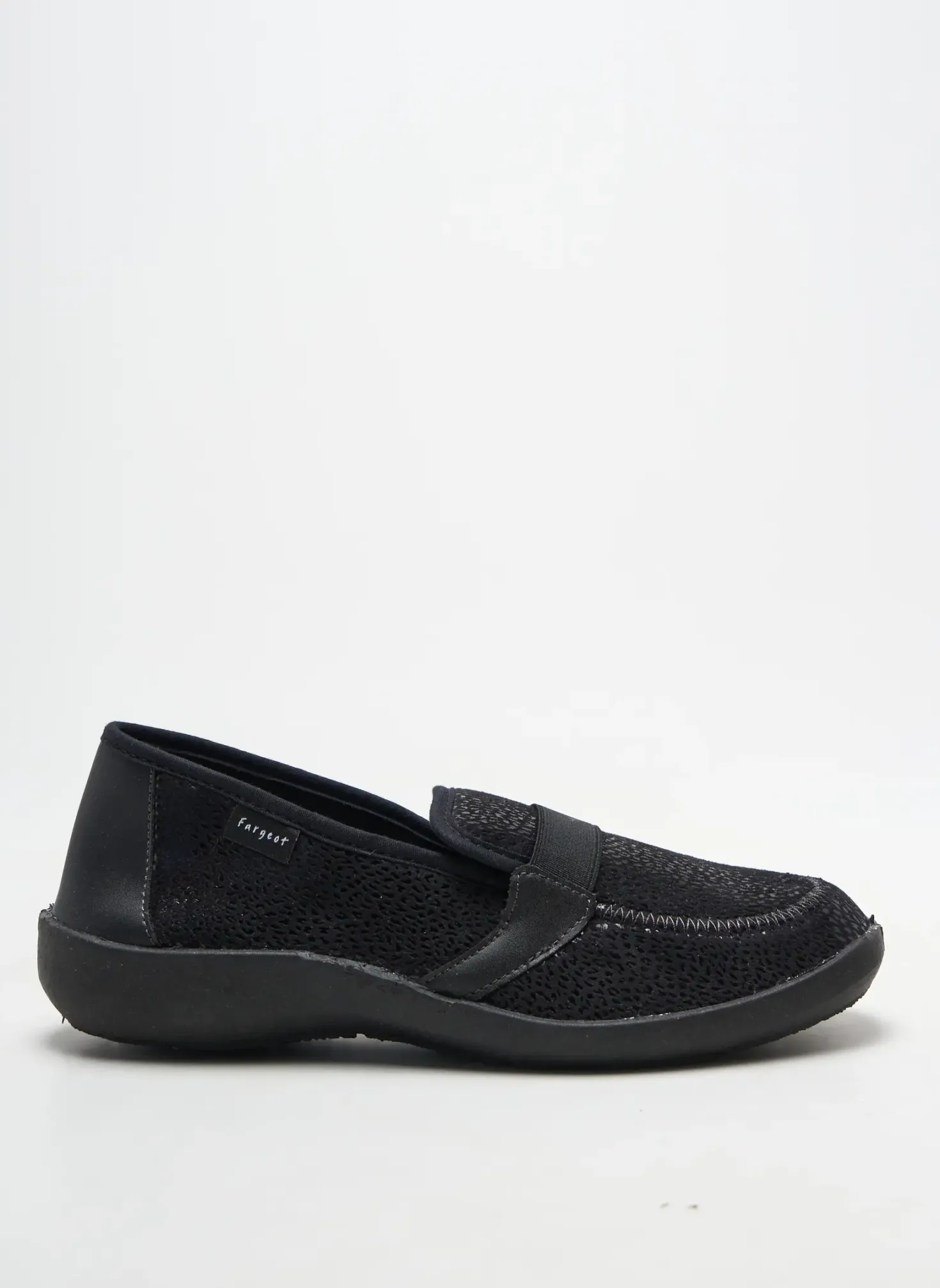Chaussons/pantoufles Fargeot Noir Talon Plat Jusqu'à 3cm