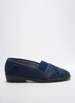 Chaussons/pantoufles Fargeot Bleu Talon Plat Jusqu'à 3cm