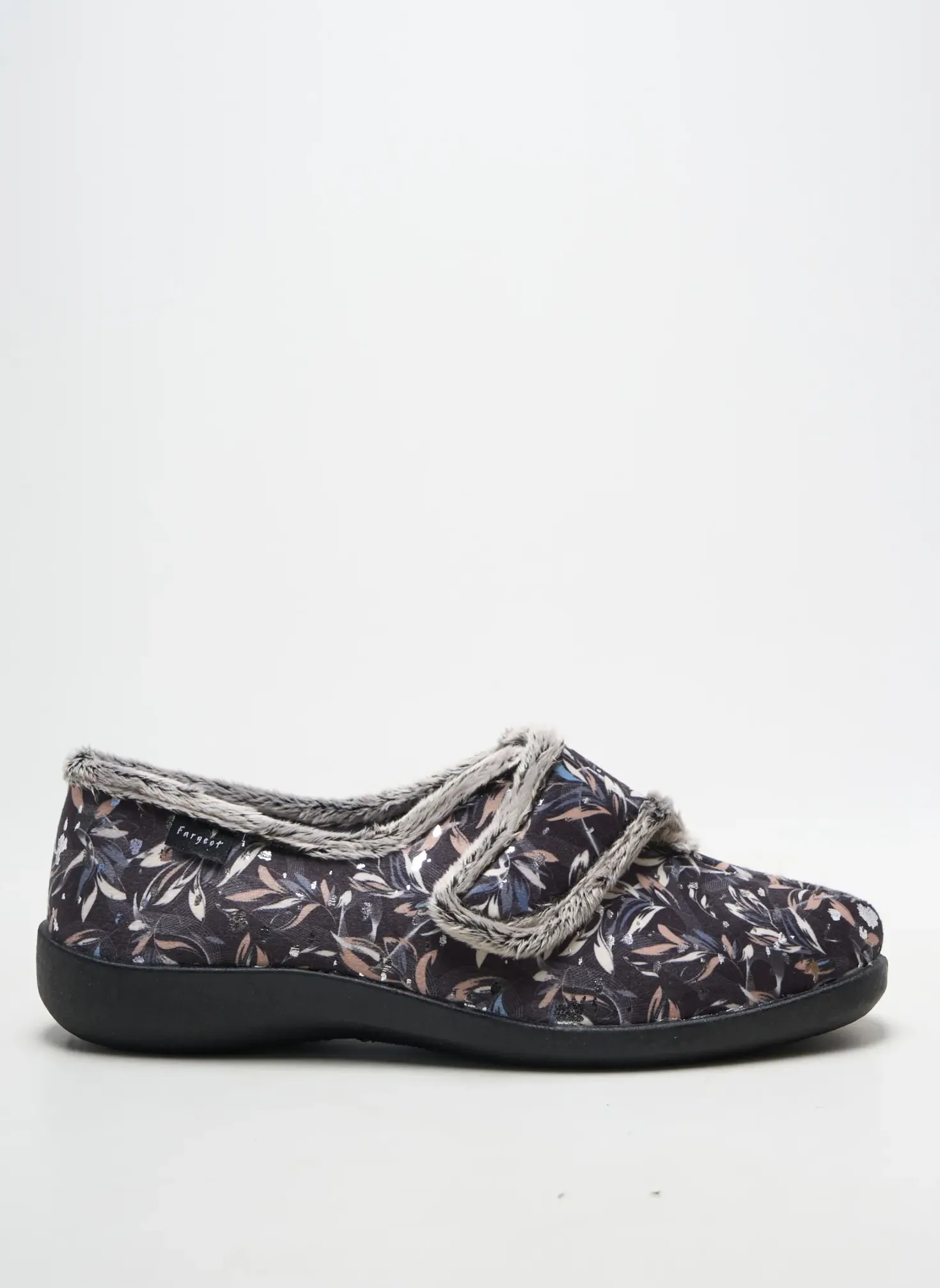 Chaussons/pantoufles Fargeot Noir Talon Plat Jusqu'à 3cm