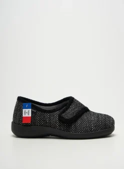 Chaussons/pantoufles Fargeot Noir Talon Plat Jusqu'à 3cm