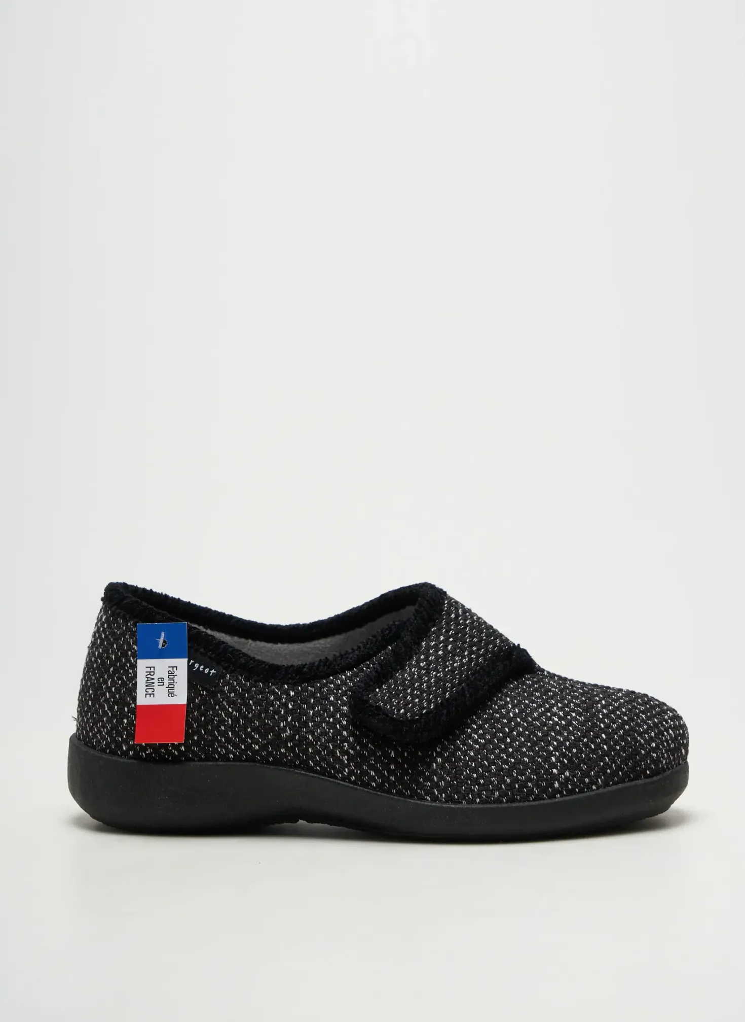 Chaussons/pantoufles Fargeot Noir Talon Plat Jusqu'à 3cm
