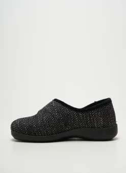 Chaussons/pantoufles Fargeot Noir Talon Plat Jusqu'à 3cm