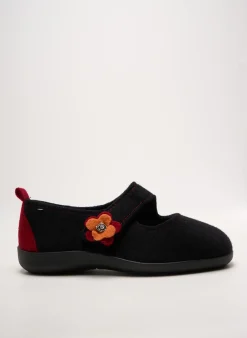 Chaussons/pantoufles Fargeot Noir Talon Plat Jusqu'à 3cm