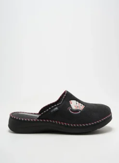 Chaussons/pantoufles Fargeot Gris Bout Rond