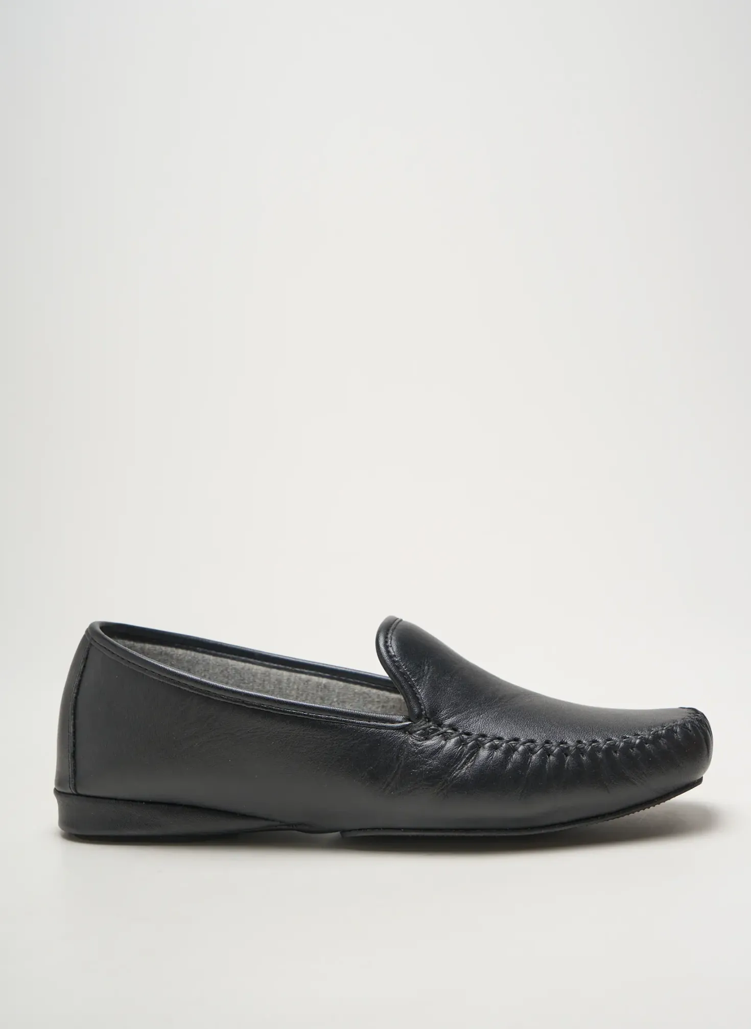 Chaussons/pantoufles Heller Noir Bout Carré