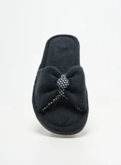Chaussons/pantoufles Isotoner Noir Talon Plat Jusqu'à 3cm