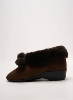 Chaussons/pantoufles Lady Marron Talon Plat Jusqu'à 3cm