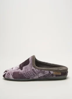 Chaussons/pantoufles La Maison De L'espadrille Gris Bout Rond