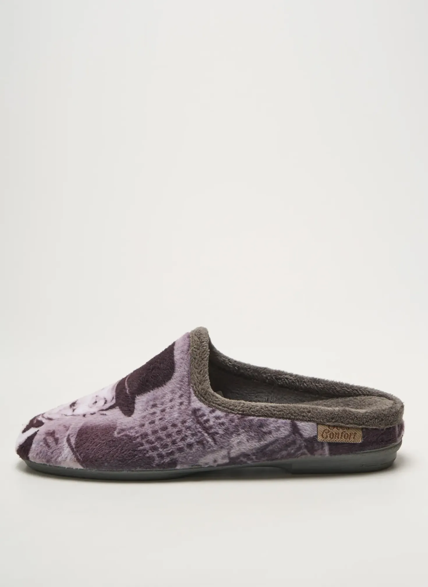 Chaussons/pantoufles La Maison De L'espadrille Gris Bout Rond