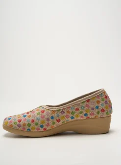 Chaussons/pantoufles La Maison De L'espadrille Beige Talon Plat Jusqu'à 3cm