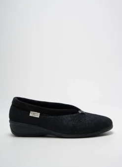 Chaussons/pantoufles La Maison De L'espadrille Noir Talon Plat Jusqu'à 3cm
