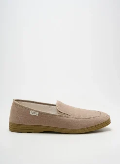 Chaussons/pantoufles La Maison De L'espadrille Beige Bout Rond