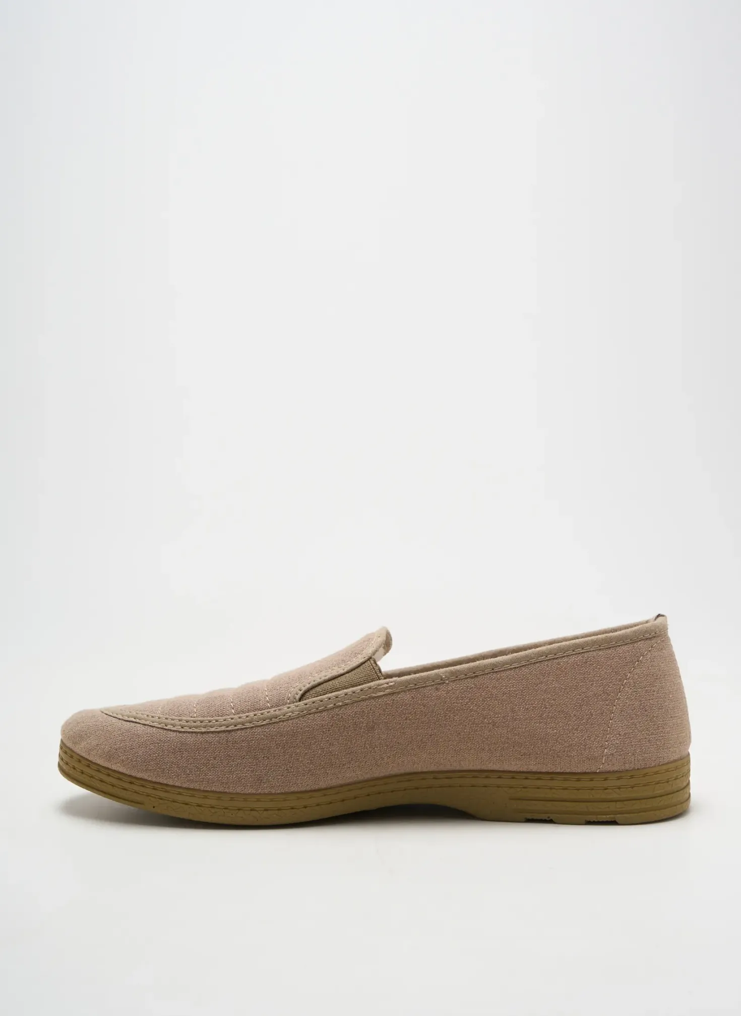 Chaussons/pantoufles La Maison De L'espadrille Beige Bout Rond