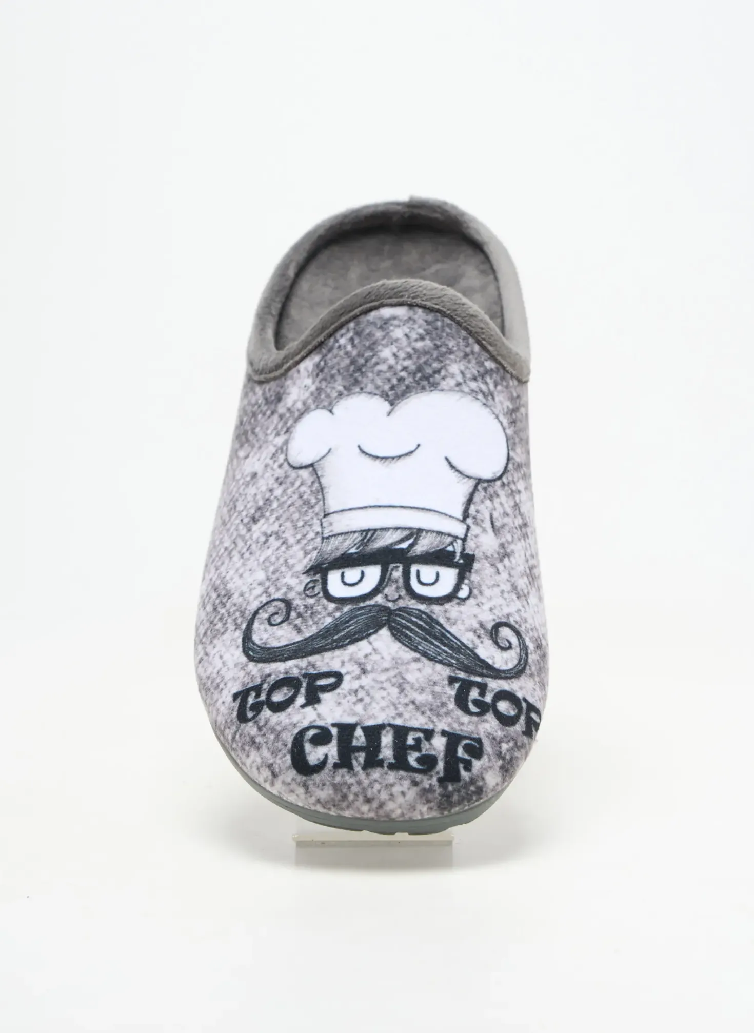 Chaussons/pantoufles La Maison De L'espadrille Gris Bout Rond