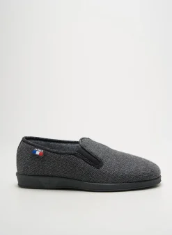 Chaussons/pantoufles La Vague Gris Bout Rond