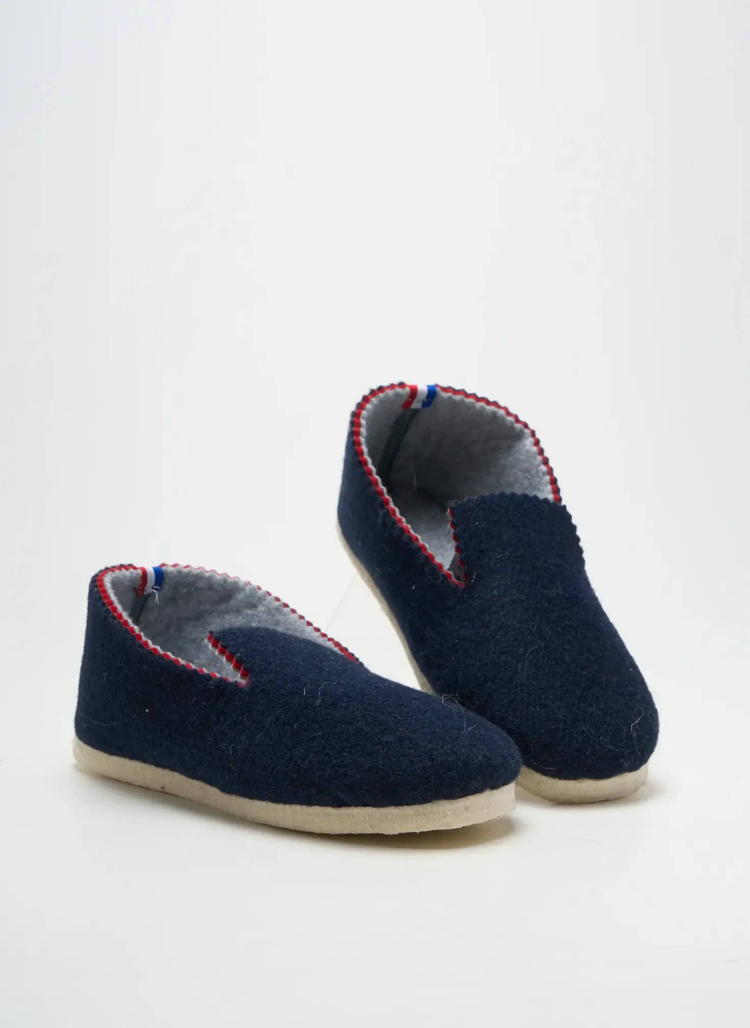 Chaussons/pantoufles Perrin Bleu Bout Rond