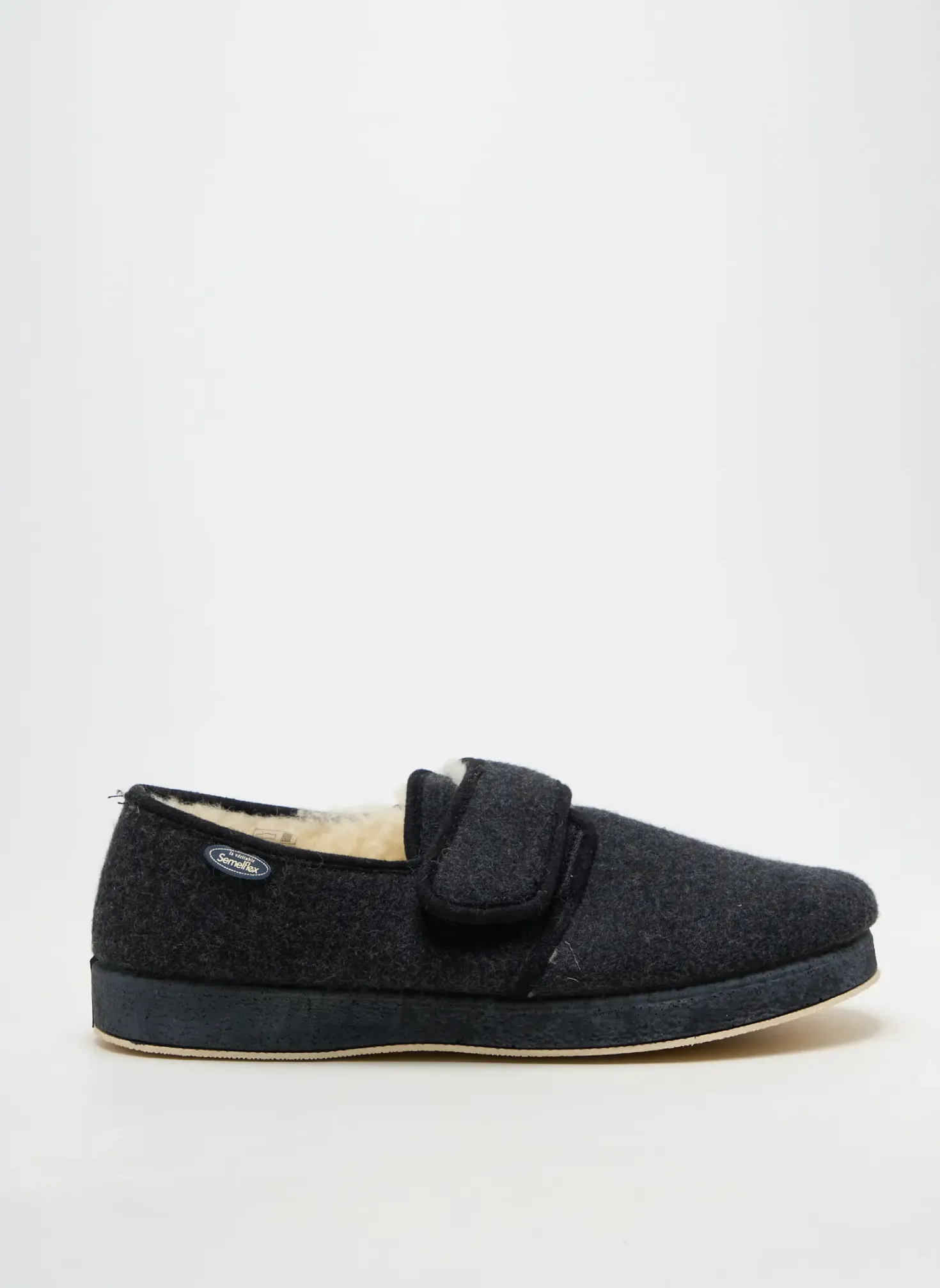 Chaussons/pantoufles Semelflex Gris Bout Rond