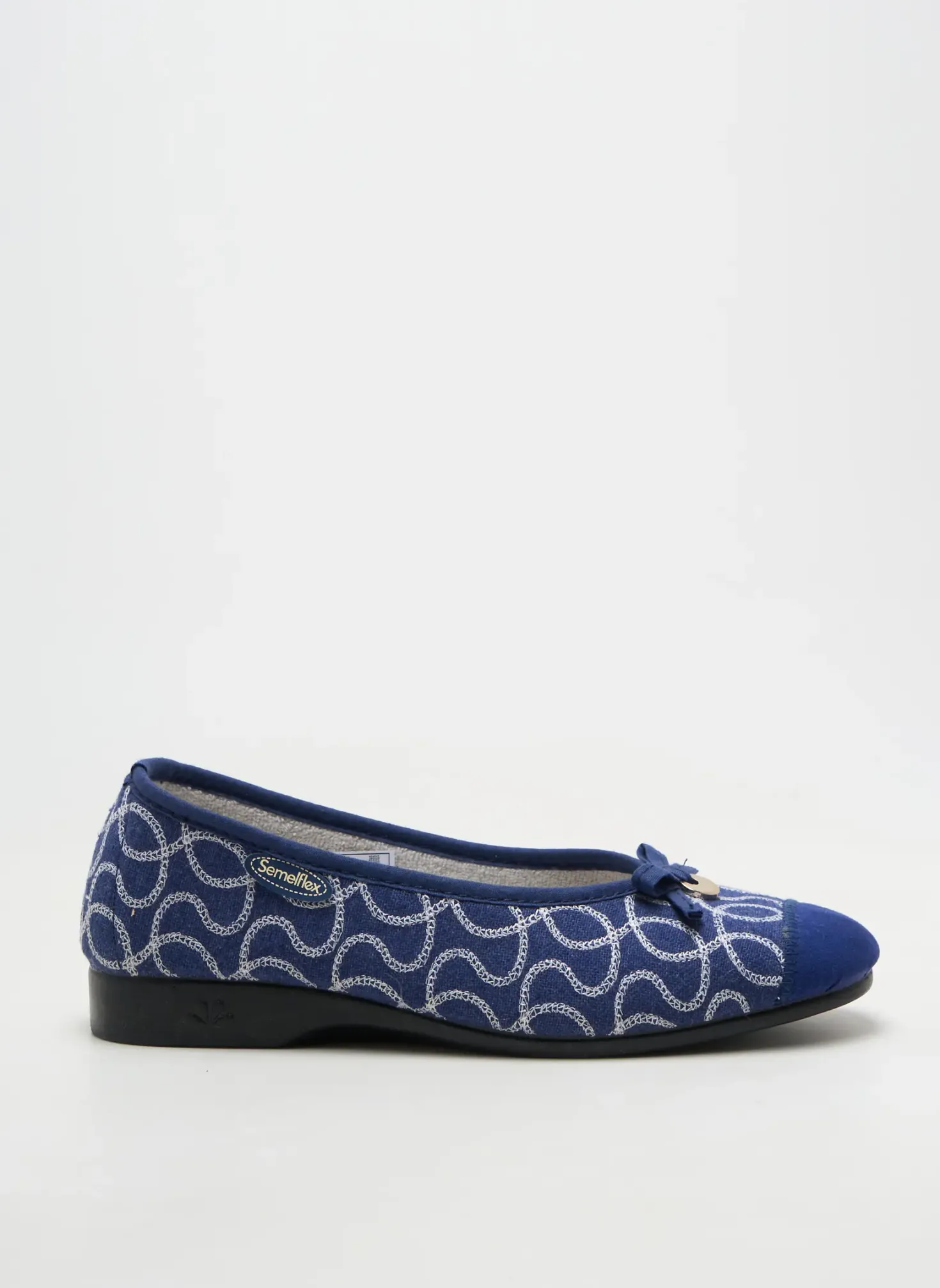 Chaussons/pantoufles Semelflex Bleu Talon Plat Jusqu'à 3cm