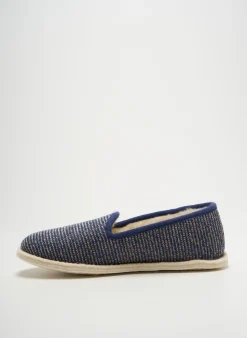 Chaussons/pantoufles Semelflex Bleu Talon Plat Jusqu'à 3cm