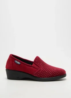 Chaussons/pantoufles Semelflex Rouge Talon De 4 À 6cm