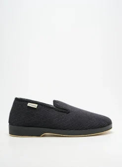 Chaussons/pantoufles Soir Et Matin Noir Bout Rond