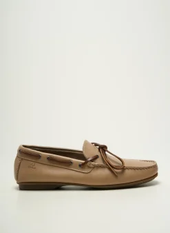 Chaussures Bâteau Fluchos Beige Bout Carré