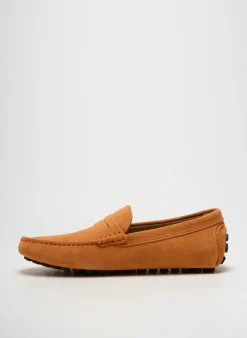 Chaussures Bâteau Les Mocassins Tropeziens Orange Bout Rond