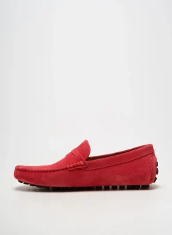 Chaussures Bâteau Les Mocassins Tropeziens Rouge Bout Rond