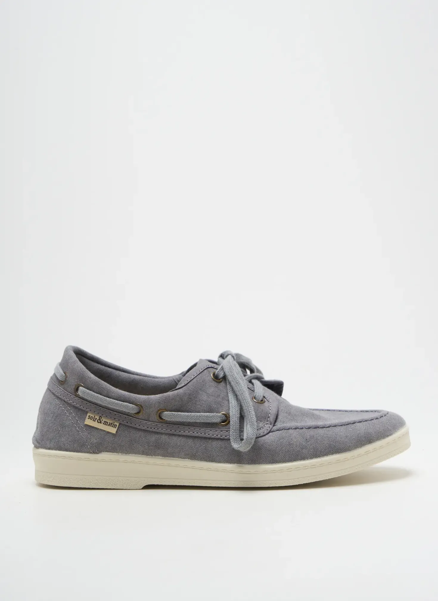 Chaussures Bâteau Soir Et Matin Gris Bout Rond