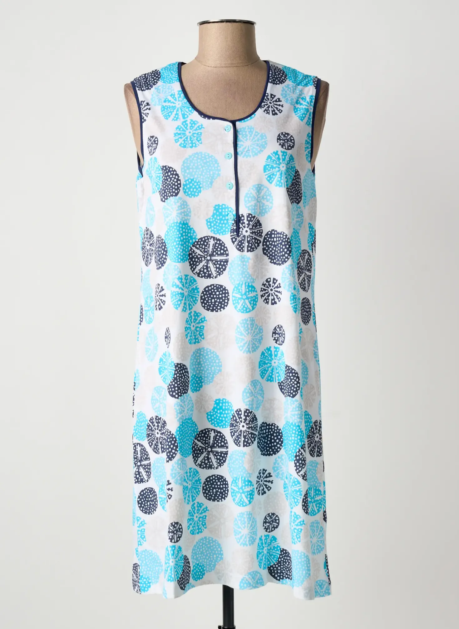 Chemise De Nuit Peignora Bleu