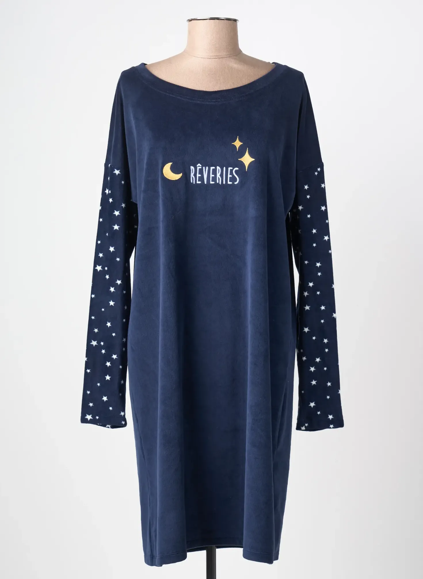Chemise De Nuit Rose Pomme Bleu