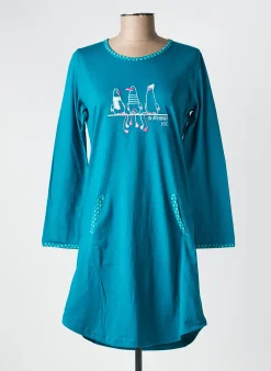 Chemise De Nuit Rose Pomme Bleu