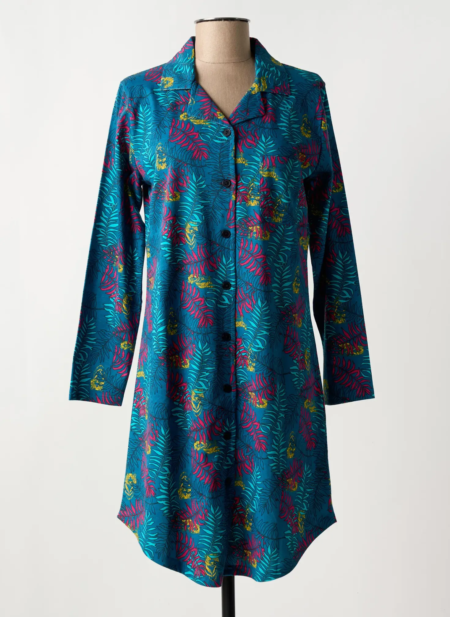 Chemise De Nuit Rose Pomme Bleu