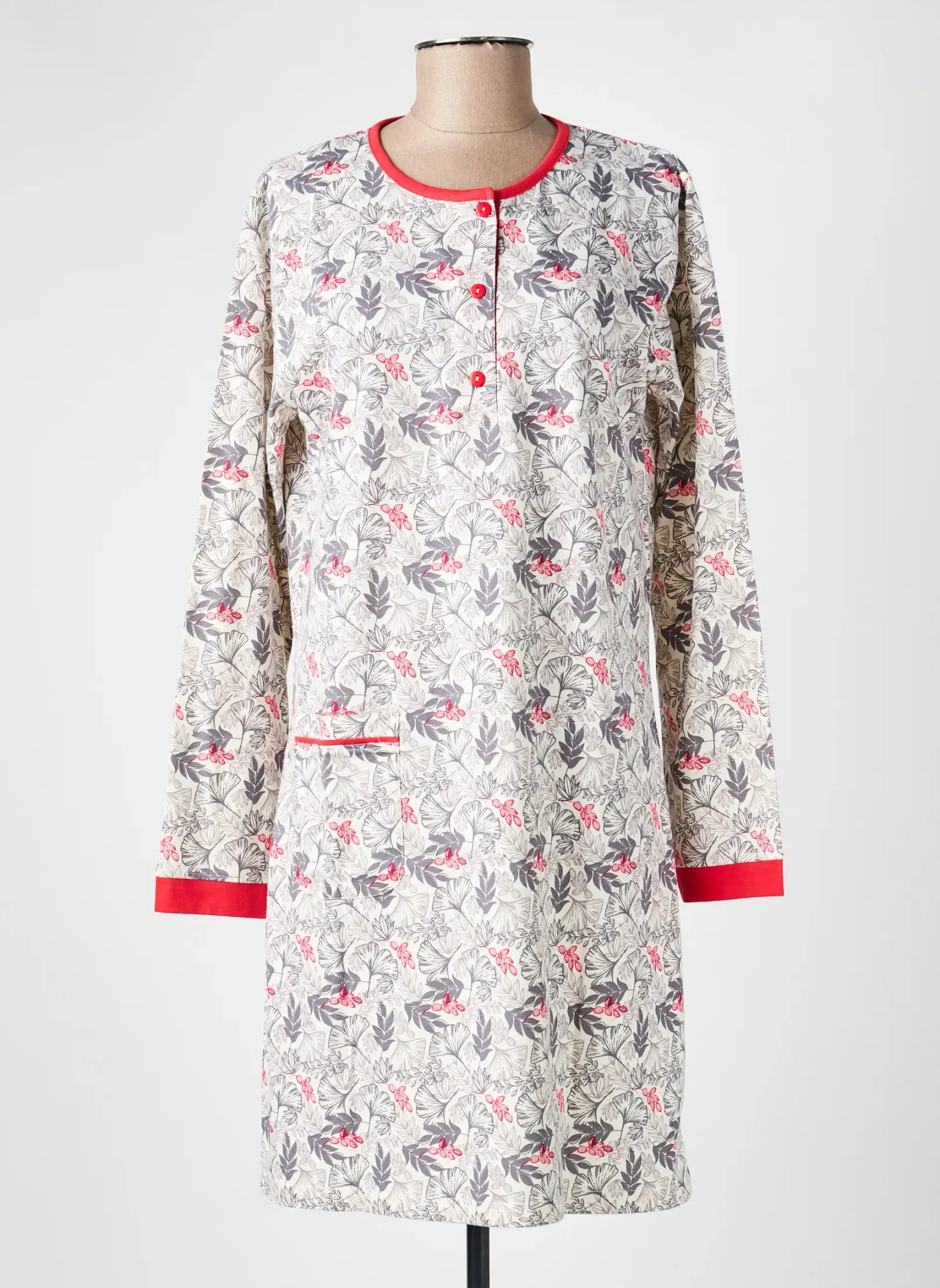 Chemise De Nuit Rose Pomme Gris