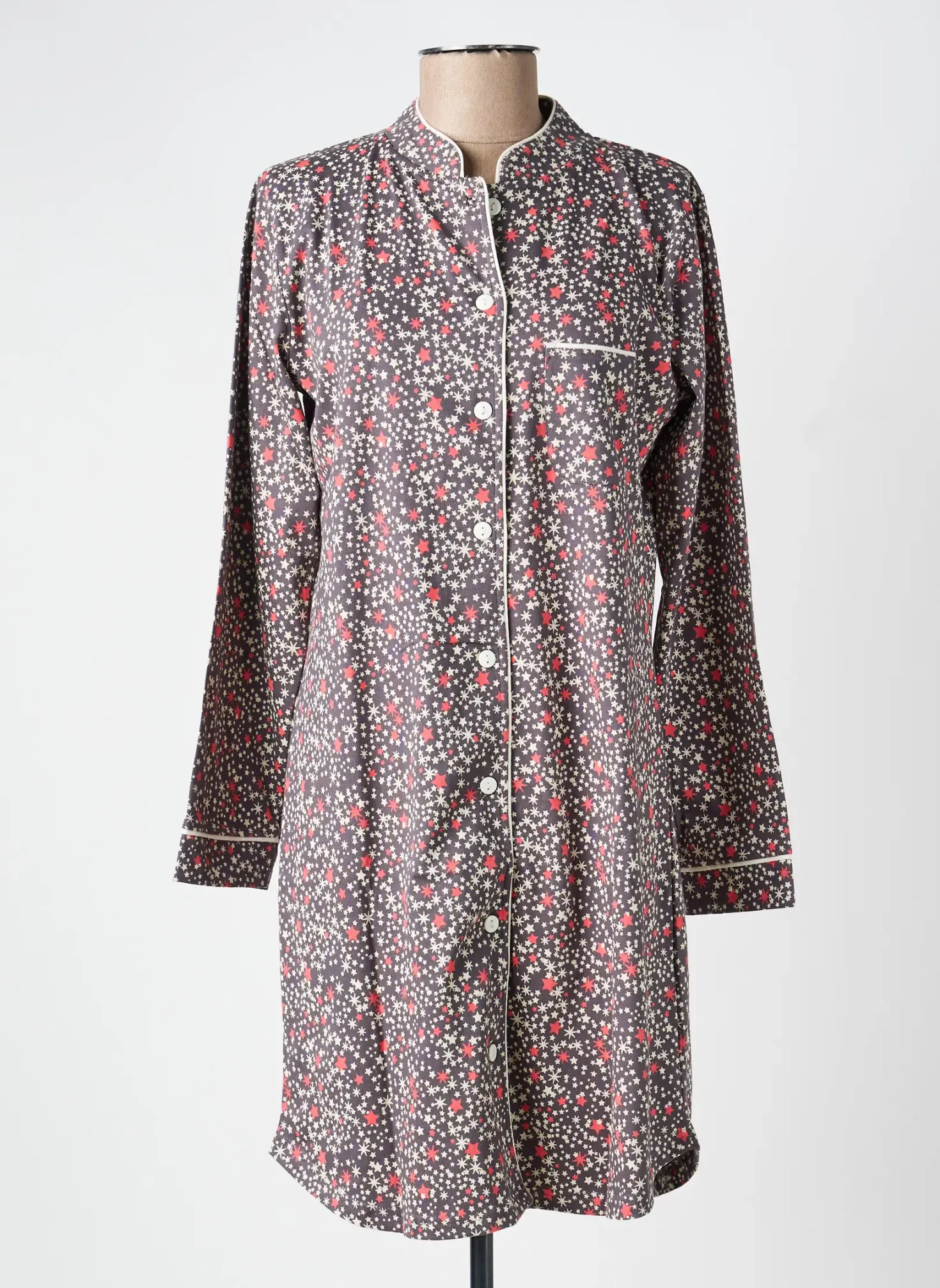 Chemise De Nuit Rose Pomme Gris