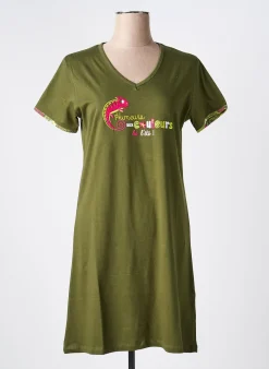 Chemise De Nuit Rose Pomme Vert