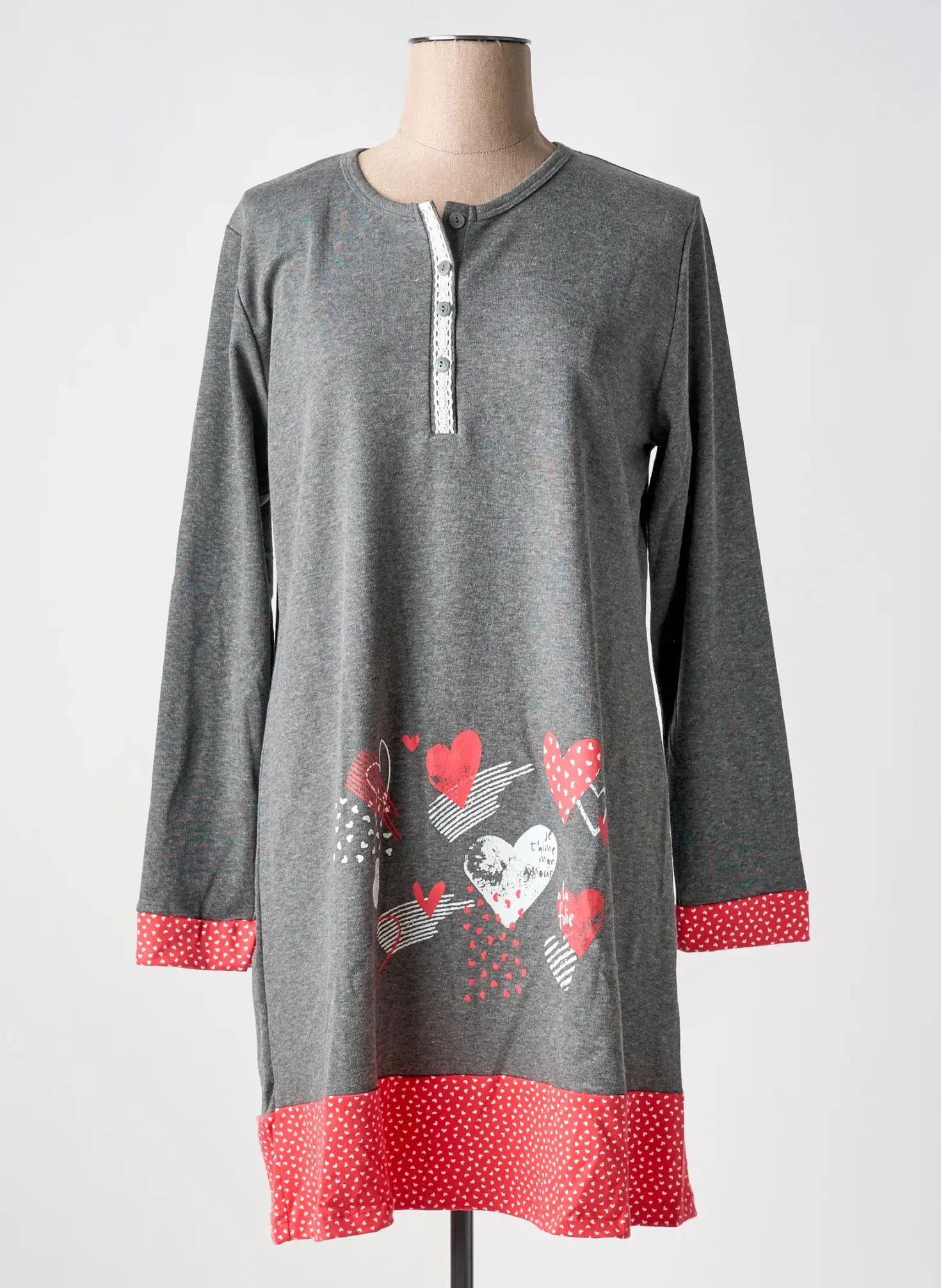Chemise De Nuit Vania Gris