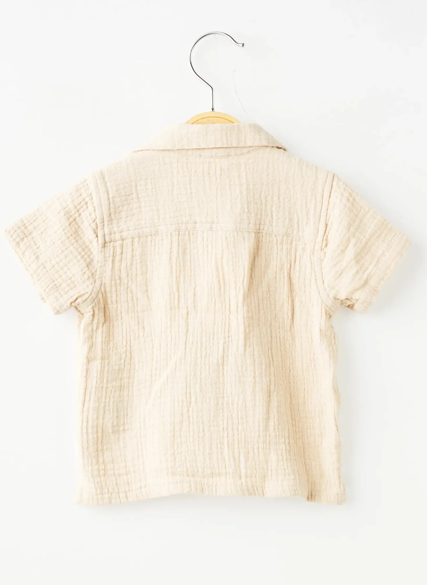 Chemise Manches Courtes Noppies Beige