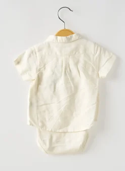 Chemise Manches Courtes Petit Bateau Beige