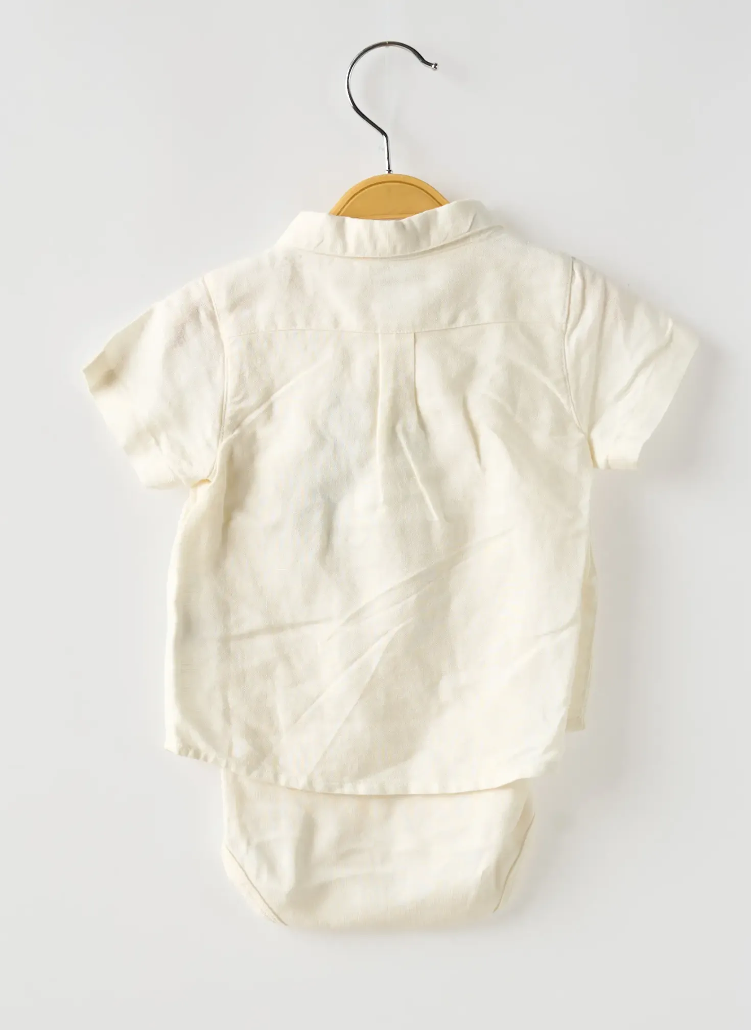 Chemise Manches Courtes Petit Bateau Beige