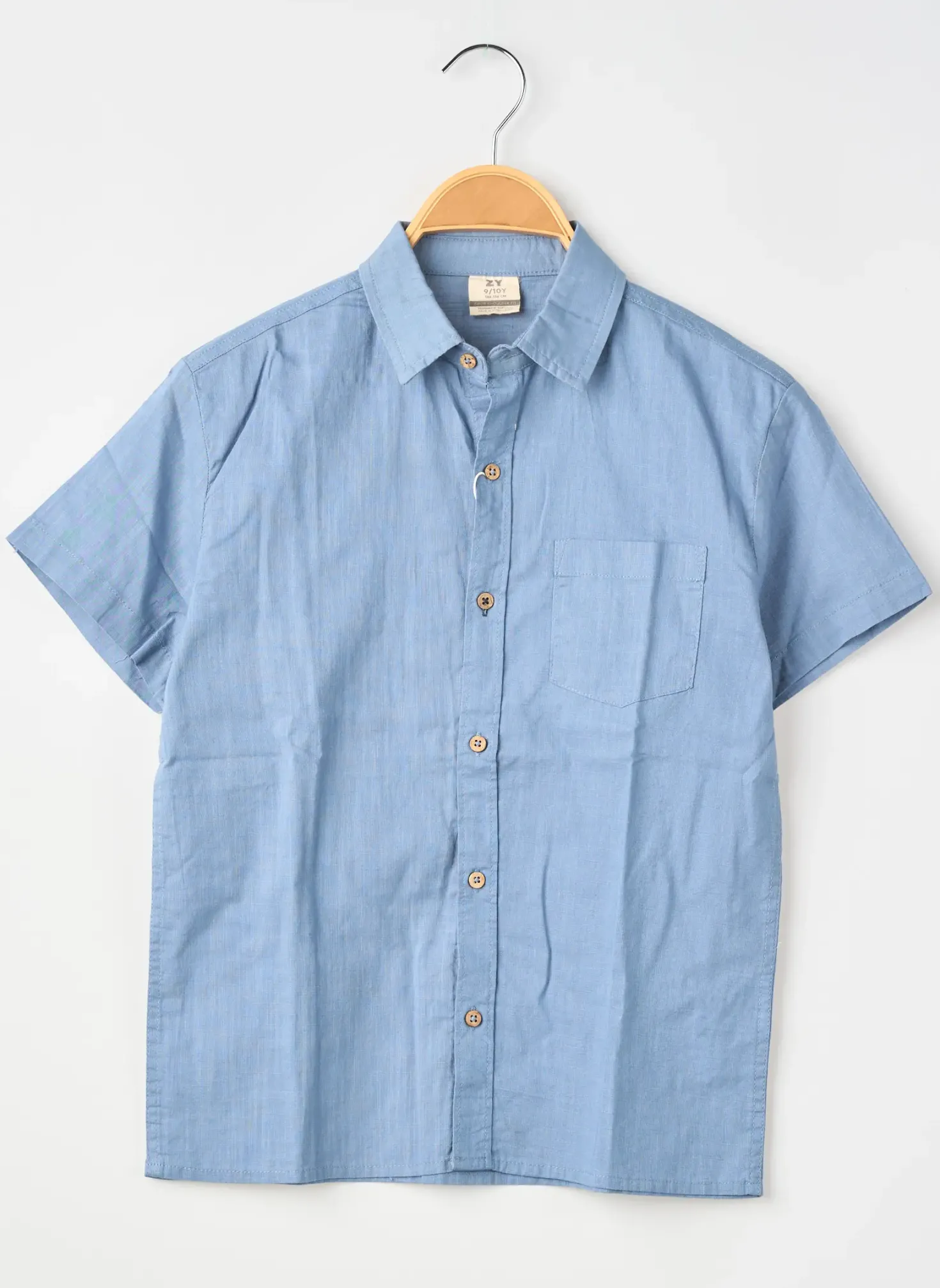 Chemise Manches Courtes Zy Bleu