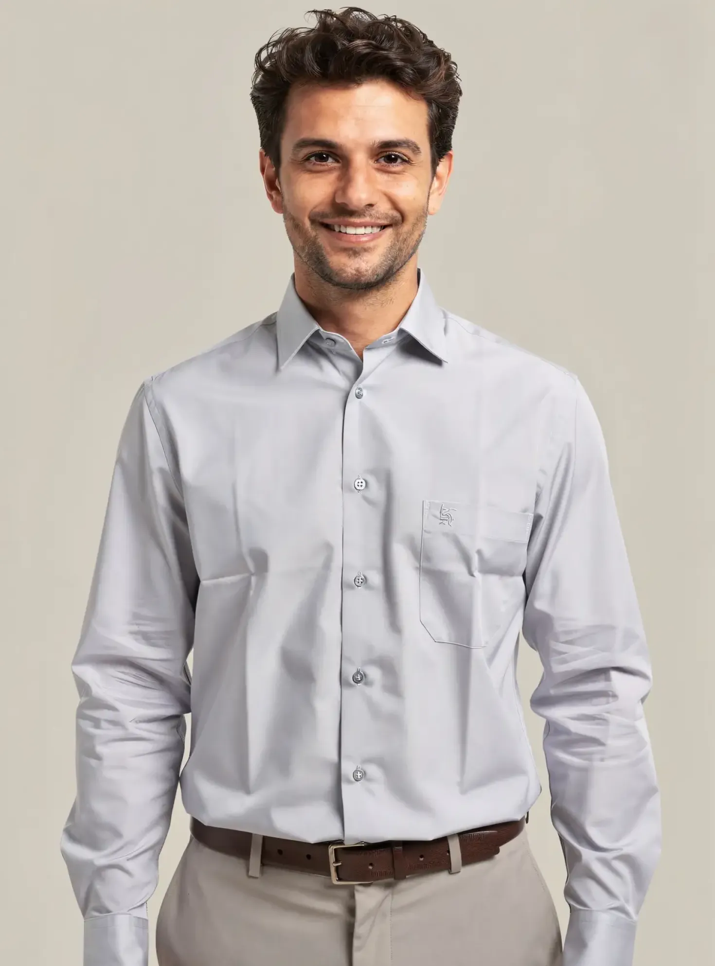 Chemise Manches Longues Bande Originale Gris