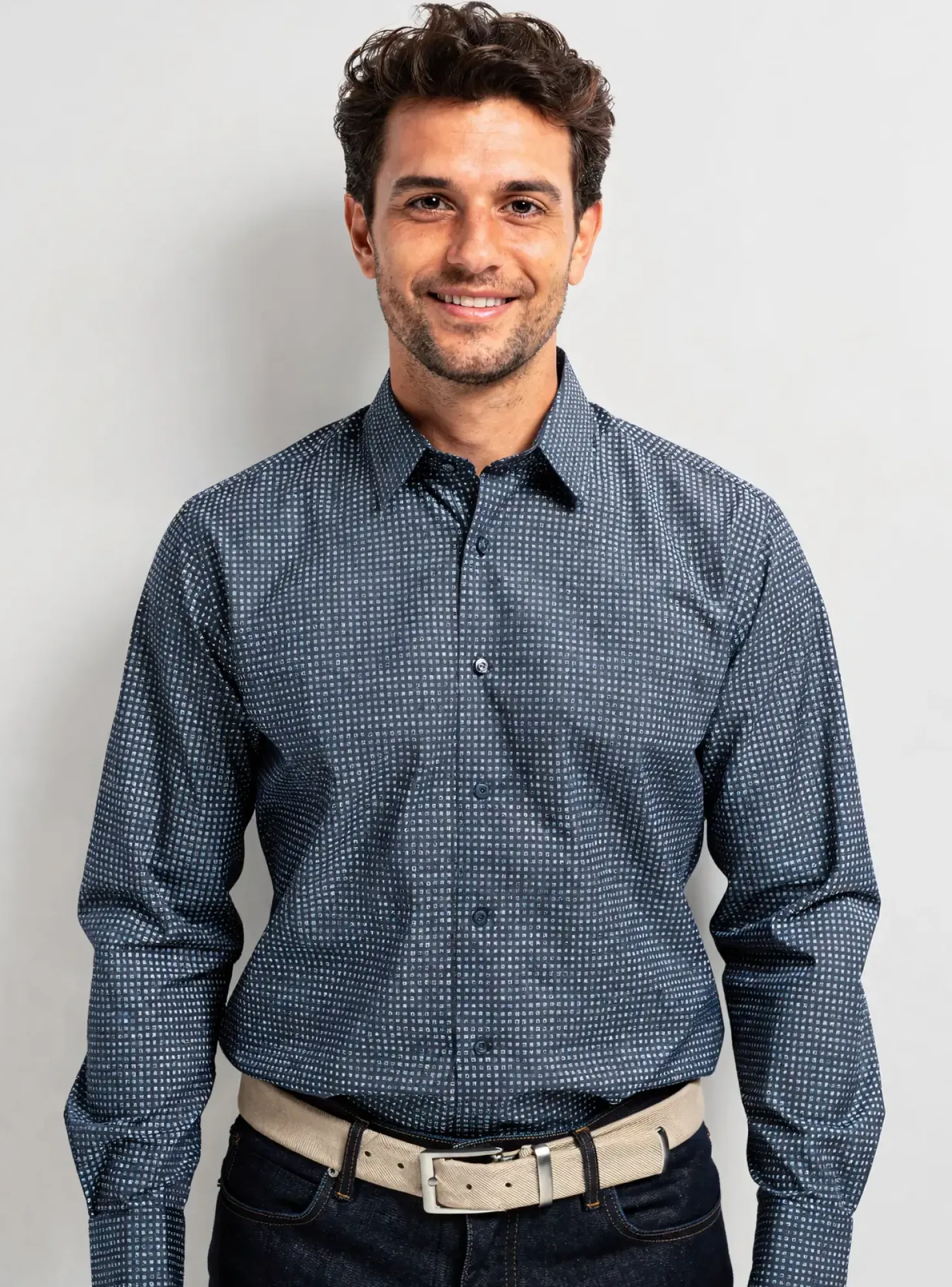 Chemise Manches Longues Bruce & Butler Bleu