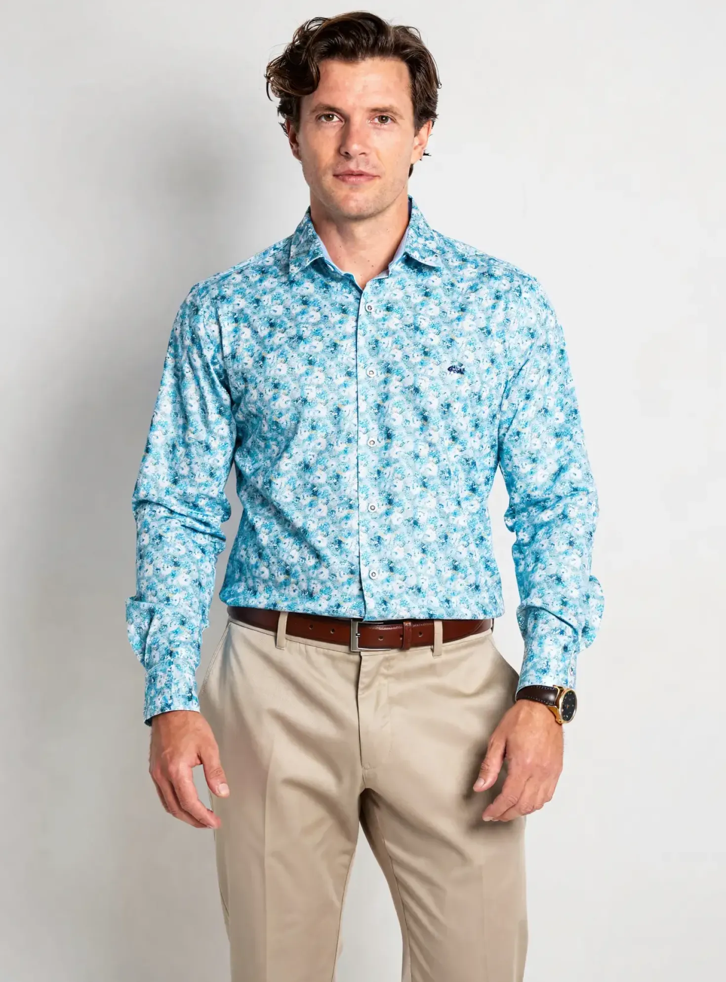 Chemise Manches Longues Dario Beltran Bleu