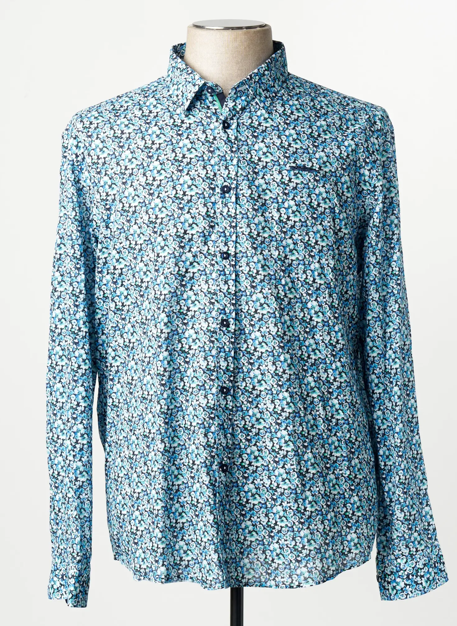 Chemise Manches Longues Delahaye Bleu