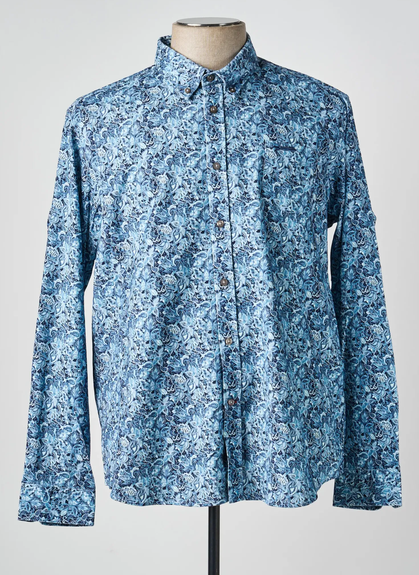 Chemise Manches Longues Delahaye Bleu