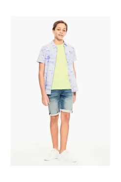 Chemise Manches Longues Garcia Bleu
