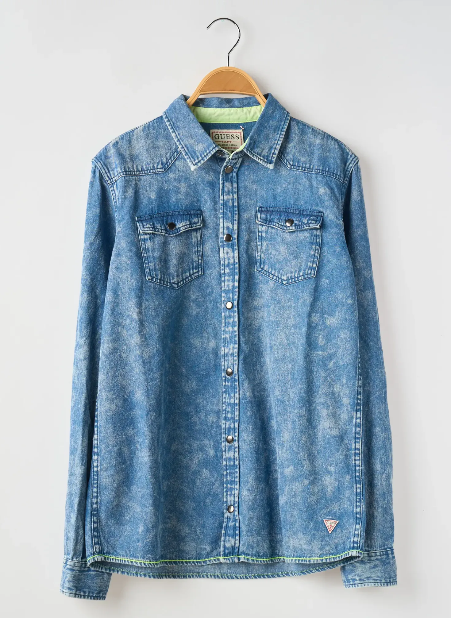Chemise Manches Longues Guess Bleu